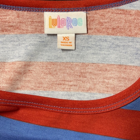 LuLaRoe New XS Striped Carly Dress Extra Small NWT - Picture 5 of 9